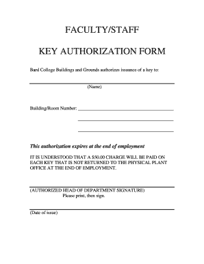 key authorization form